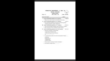 AP FA2 - 9th to 10th Social question paper 2023