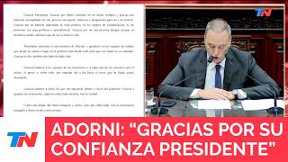 ADORNI: "CIERRO ESTA ETAPA"