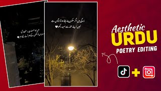 How To Make Aesthetic Urdu Reels | Most Viral TikTok Poetry Editing | InShot Viral Reels Editing screenshot 4