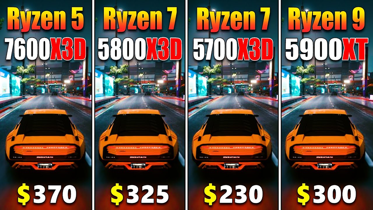 Ryzen 5 7600X3D vs Ryzen 7 5800X3D vs Ryzen 7 5700X3D vs Ryzen 9