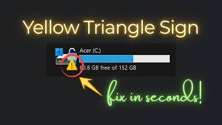 How to Remove Yellow Triangle Warning Sign from C Drive in Windows | Fix Drive Exclamation Mark
