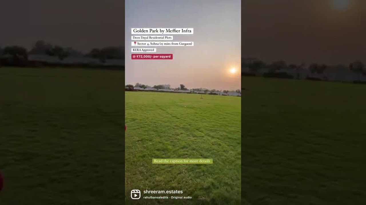 Golden Park by Meffier Infra in Sohna at ₹72000 sqyard