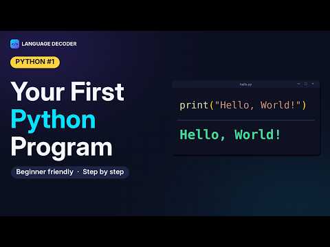 Python Tutorial for Beginners #1: Install Python & Write Your First Program (2026)