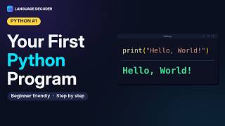 Python Tutorial for Beginners #1: Install Python & Write Your First Program (2026) Update