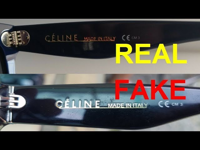 at føre trofast Fremskreden How to spot fake Celine sunglasses. Real vs fake Celine - YouTube