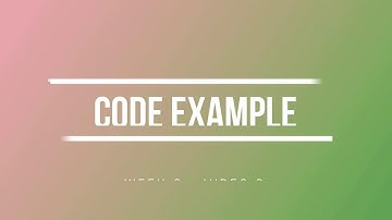 ENCE 3231 Week 3 - Video 2 - Code Example (Part 1)