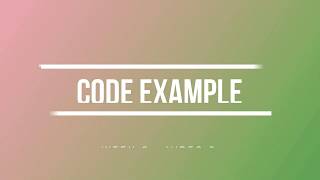 ENCE 3231 Week 3 - Video 2 - Code Example (Part 1) Profile