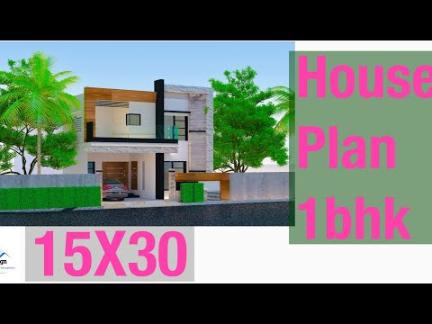 15X30 house plan|| 50 gaz || house map with 1BHK
