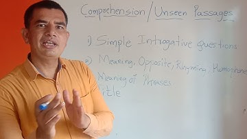Comprehension/Unseen Passages Part-1.For Navodaya, Sainik and all types of Competitive Exams.