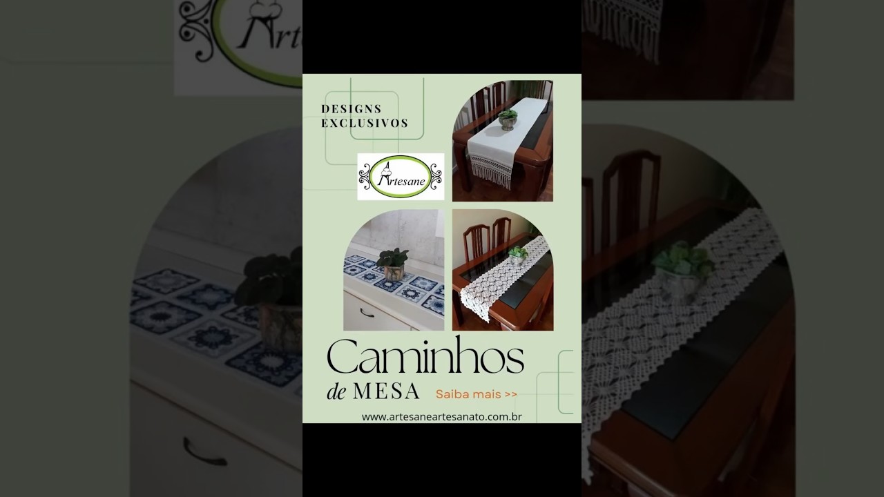 Caminhos de Mesa Artesane! 🏡💚