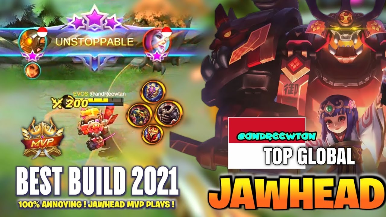 100 Annoying Jawhead Best Build 21 Top Global Jawhead Andreewtan Gameplay Mobile Legends Youtube