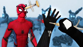 Spiderman Joins Venom To Fight Fnaf Animatronics Boneworks Multiplayer