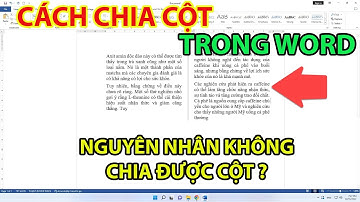 Cách Chia Cột Trong Word | Nguyên Nhân Không Chia Được Cột