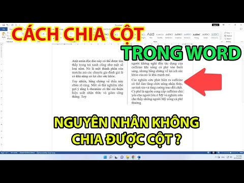 #1 Cách Chia Cột Trong Word | Nguyên Nhân Không Chia Được Cột Mới Nhất