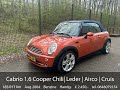 Mini Cabrio 1.6 Cooper Chili| Leder | Airco | Cruise | NAP | APK 2027