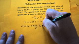 AP Specific Heat (Final Temp. Metal Dropped into Water)