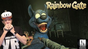 I played RAINBOW GATE - (A NEW FNAF Inspired Clone) in VR with UEVR and BROKE the game!!! #UEVR
