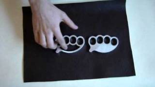 #13 Asymmetrical one with hole - aluminum knuckle duster