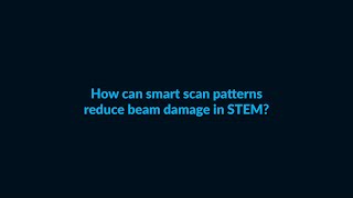 How can smart scan patterns reduce beam damage in STEM? Profile
