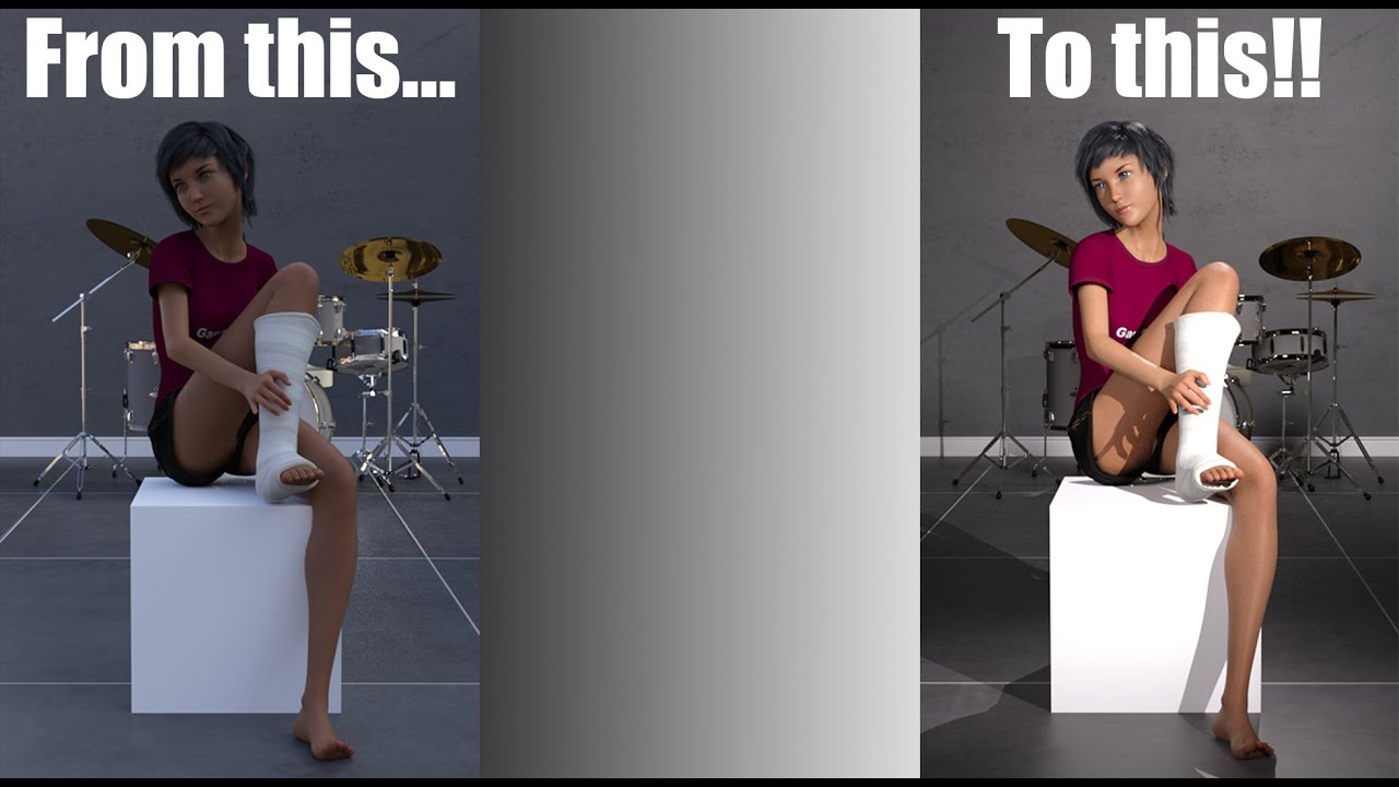 Basic 3 Point lighting In Daz Studio - YouTube