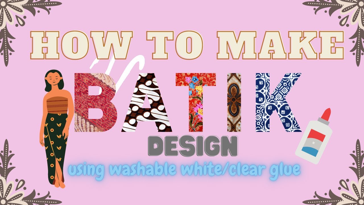 How to make Batik design using Washable Glue YouTube