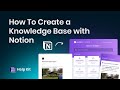 How to create a knowledge base with notion