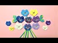 折り紙 パンジーの花 １枚 折り方 Origami Pansy flower tutorial （niceno1）