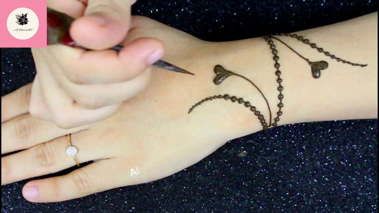 Simple Bracelet and Ring Design with Henna | Unique and Beautiful Pattern |  Mehndi World - YouTube