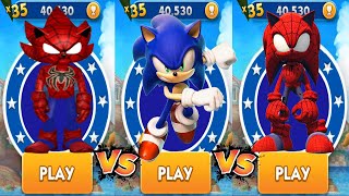 Sonic Dash - Real Spider Sonic vs Fake Spider Sonic Run Gameplay screenshot 5