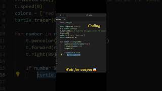 How to draw Spiral design Using Python turtle #python #turtle #coding
