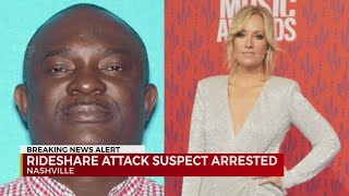 Rideshare driver arrested after violent attack on country singer in Nashville
