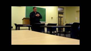 Mike Mathisen speaking at the EOU College Republicans 1 of 2