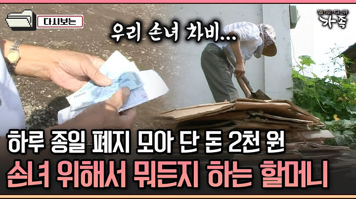 [다큐 '가족' 240-3] 하루 종일 폐지 모아 단 돈 2천 원 손녀 위해서 뭐든지 하는 할머니