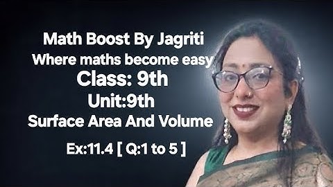 Class-9th 👩‍🏫 [Chapter-11th Surface Area And Volume] Ex.11.4 Q: 1 to 5📚 #trending#viral#class9th