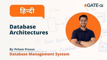Hindi - Database Architectures Explained: From One-Tier to Cloud Databases | eGATE.ai