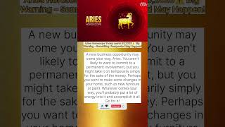 Aries Horoscope Today 🔥 Big Warning for Aries | Daily Horoscope #horoscope