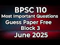 BPSC 110 Block 3 Important Questions Answer| Global Shifts & Governance| June 2025 IGNOU Guess Paper