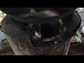 Cute Puppies slipping in firewood stove