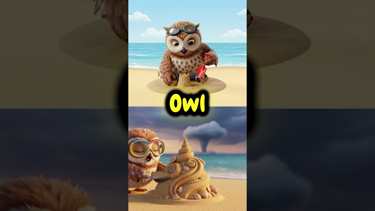 M N O P Monkey Newt Owl Panda 🌧️ Mud Storm Ocean Waves Wind | Stay Safe Away from the Beach 🐒🦉