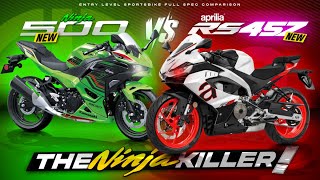 2024 Aprilia RS 457 vs Kawasaki Ninja 500┃ Ninja 500 Meets Its Biggest Nightmare!