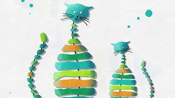 Happy animals hand drawn in Procreate