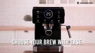 Wonderchef Rinaldi Espresso Coffee Machine Hot & Cold Espresso 20 - Bar Café - Style Brewing