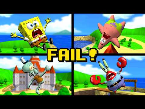 SpongeBob Team Funny Screaming Falls - Super Mario 64 PC Port