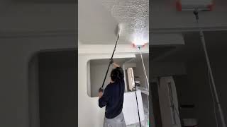 Painting ceiling with roller on pole #shorts