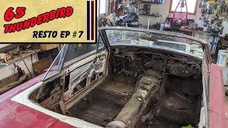 REMOVING Seats/Console & Dash  65 Thunderbird Convertible Restoration Ep #7