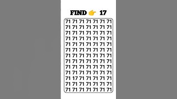 Find the odd number 👉 17 within 5 second #shorts #youtubeshorts