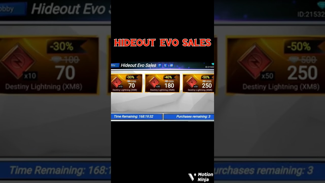 hideout evo sales 😱 hideout discount event 