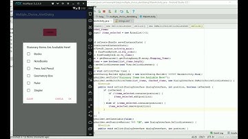 MultiChoice Alert Dialog Using DialogInterface in android