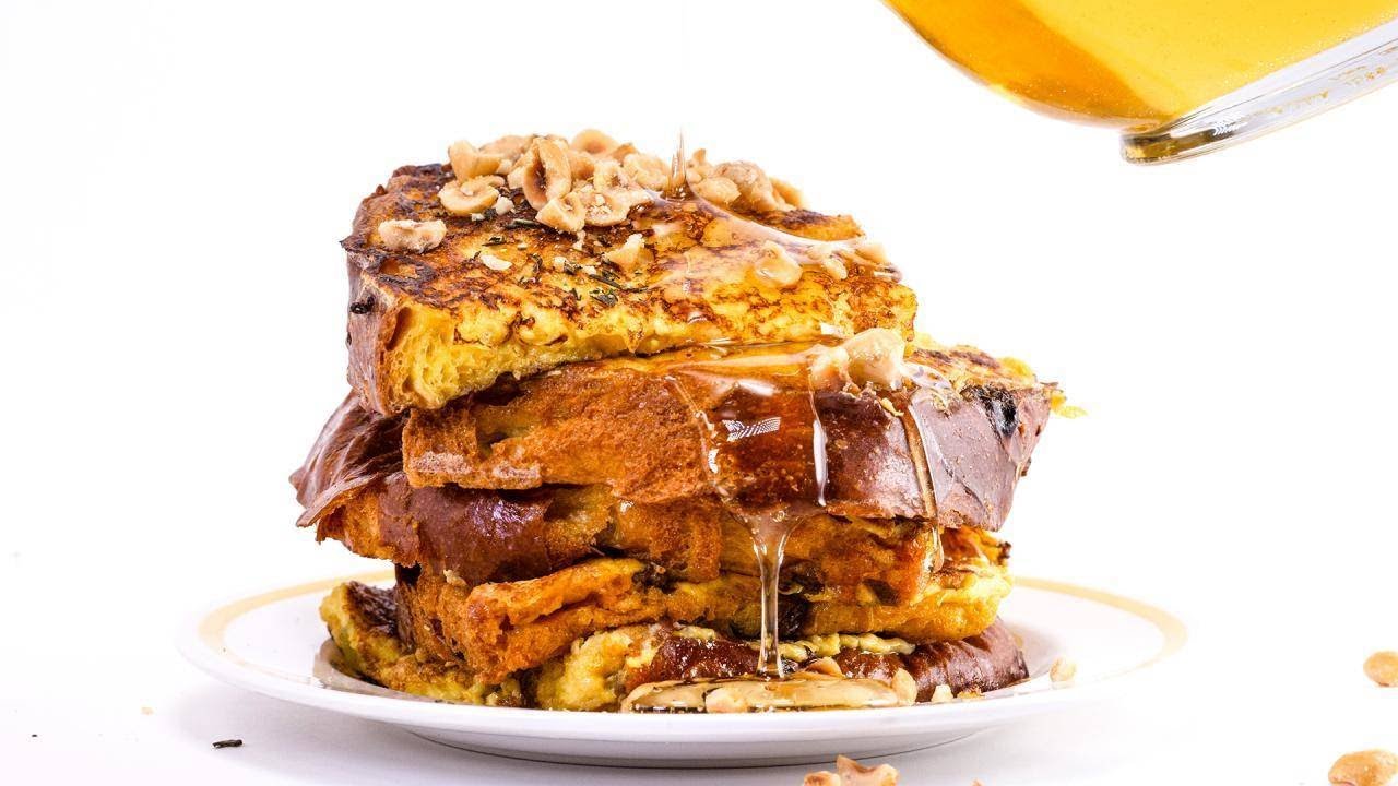 How to Make Panettone French Toast + Italian Sausage Patties By Rachael ...