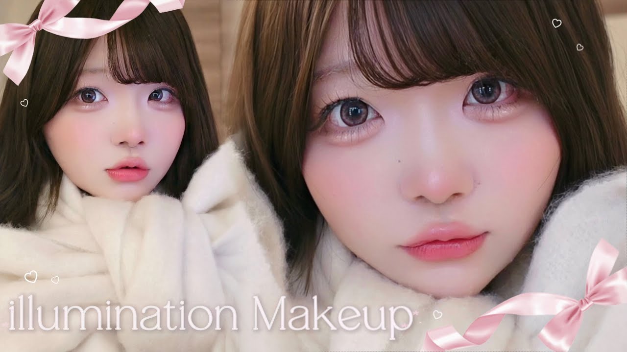 冬メイク︎┊︎クリスマスデートにピッタリ🎀⟡.·*.きらきらピンクのイルミネーションメイク💌⋆꙳𝜗𝜚꙳.*‬【盛れすぎ注意】